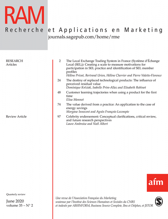 Recherche et Applications en Marketing including English Online Edition