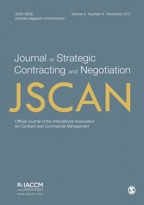 Journal of Strategic Contracting and Negotiation