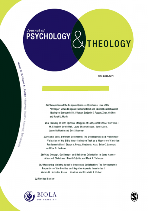 Journal of Psychology and Theology