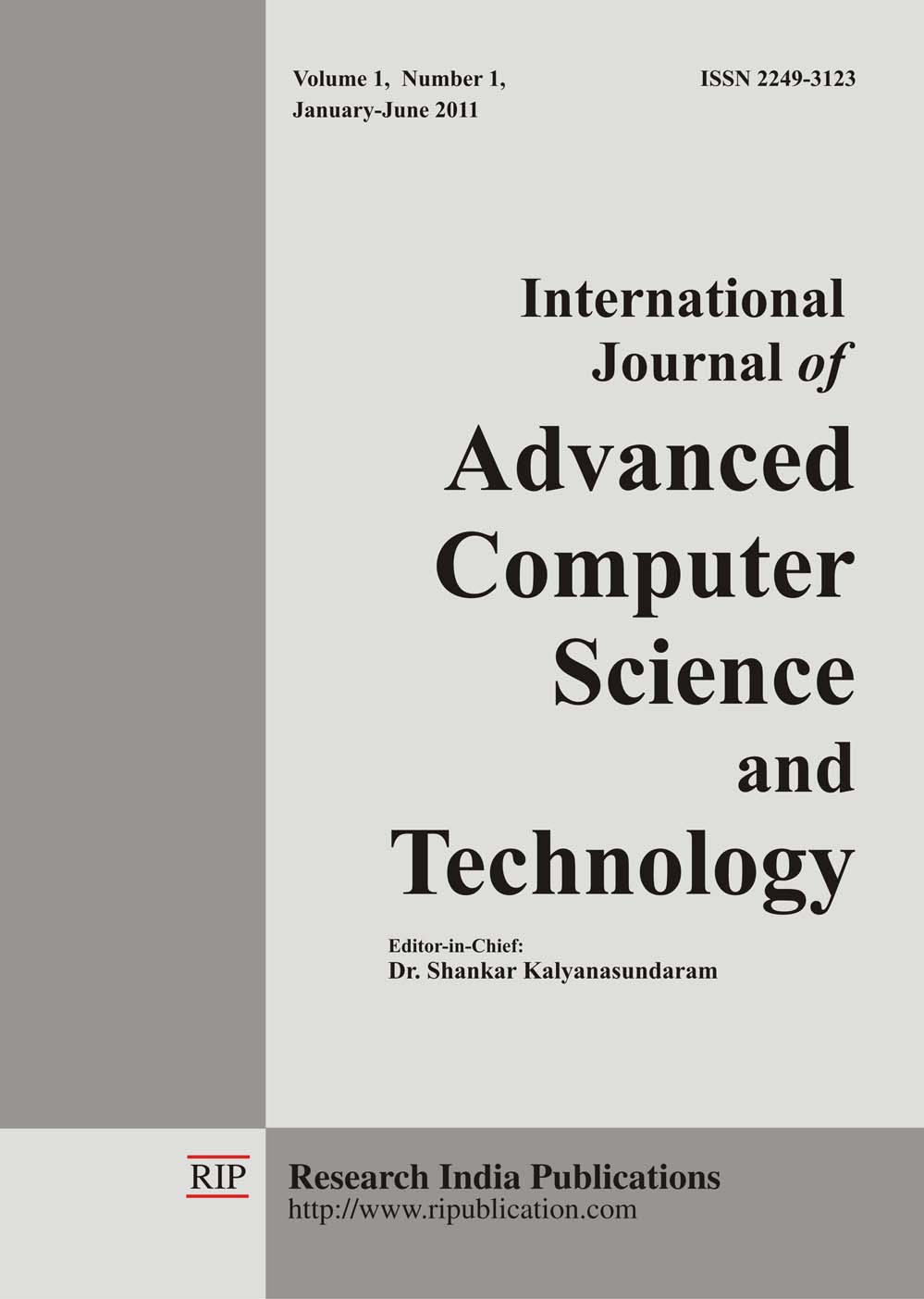 International Journal of Advanced Computer Science and Technology