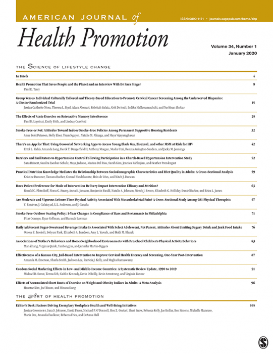 American Journal of Health Promotion