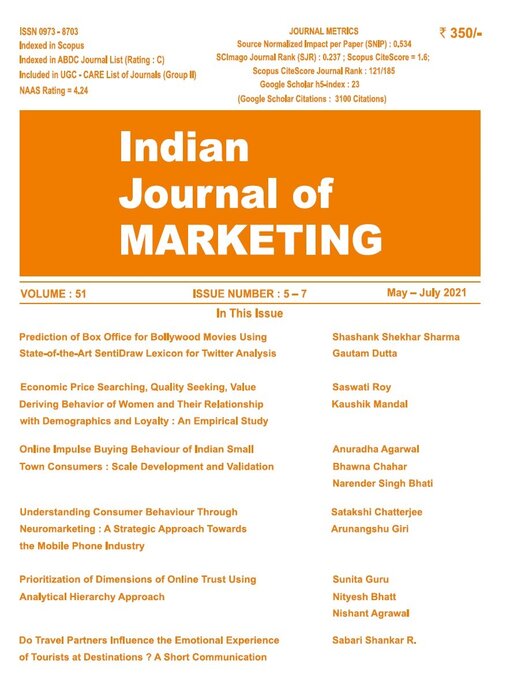  INDIAN JOURNAL OF MARKETING