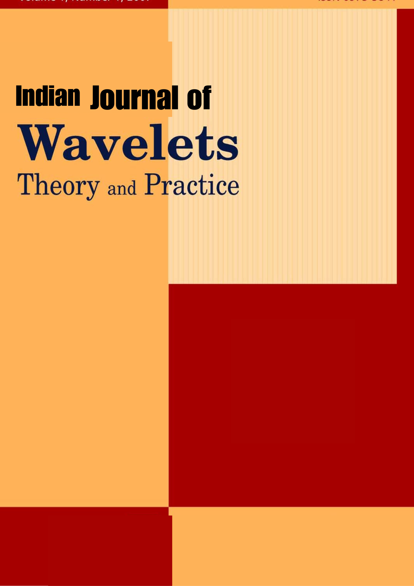 Indian Journal of Wavelet Theory and Practical