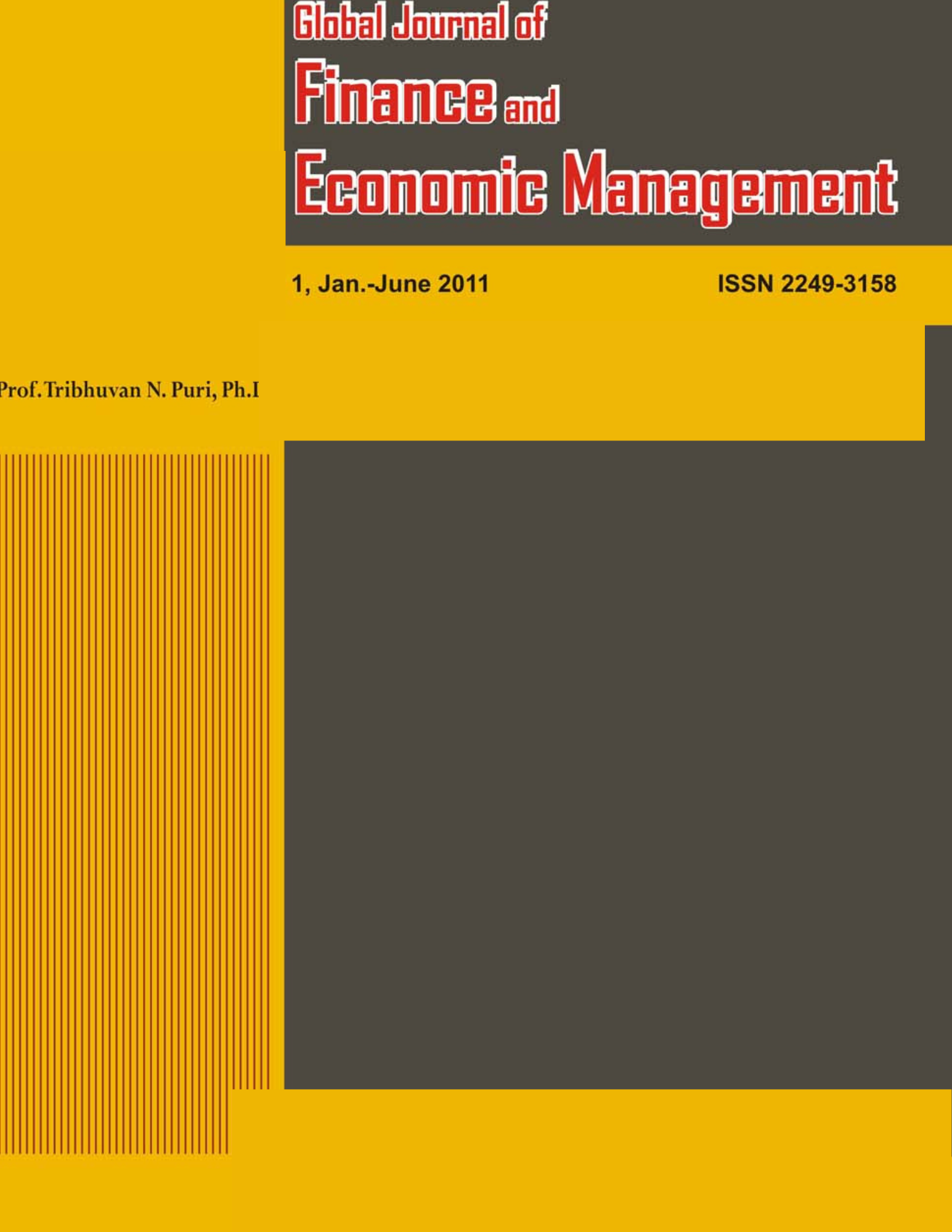 Global Journal of Finance and Economic Management