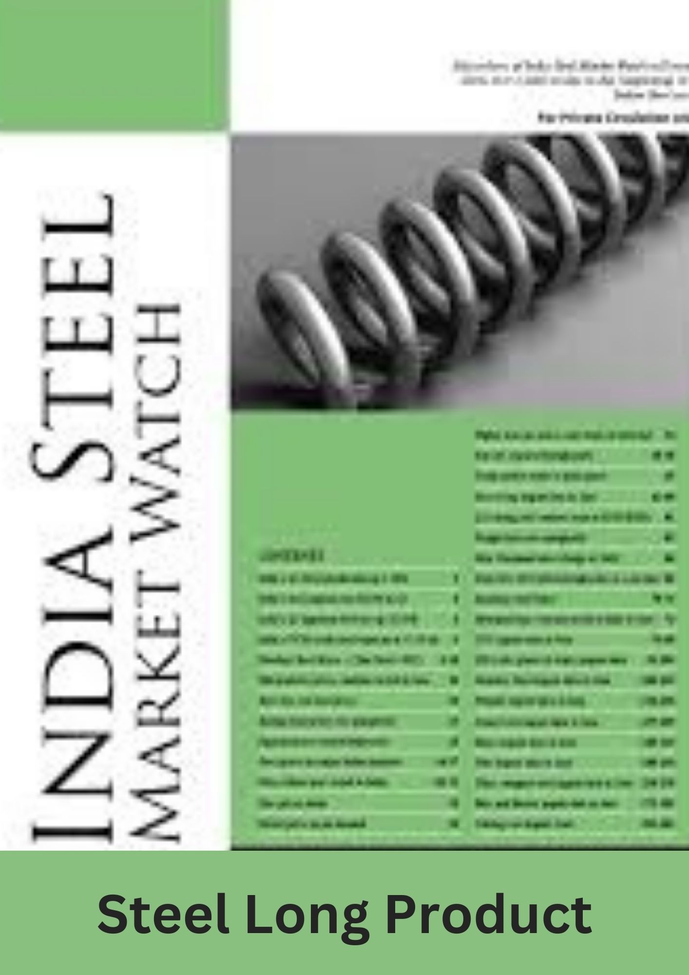 India Steel Market Watch, Weekly Steel Long Product