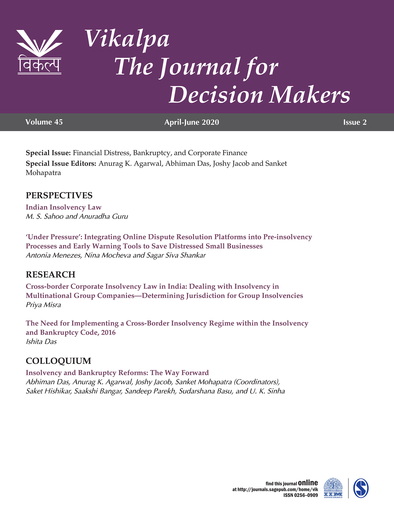 Vikalpa: The Journal for Decision Makers