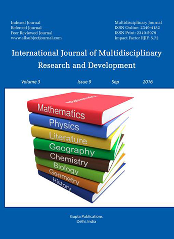 International Journal of Multidisciplinary Research and Development