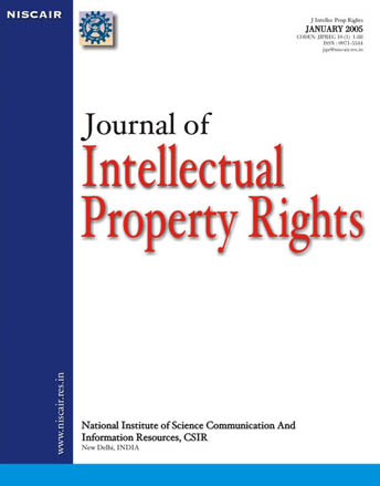 Journal of Intellectual Property Rights