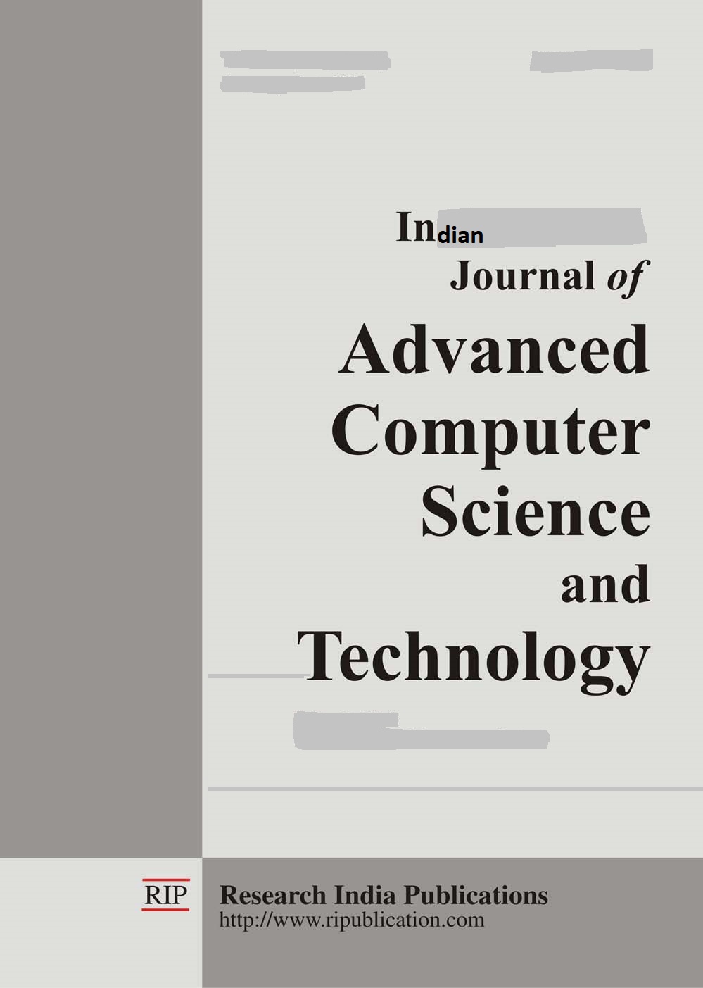 Indian Journal of Advances in Computer Science and Technology
