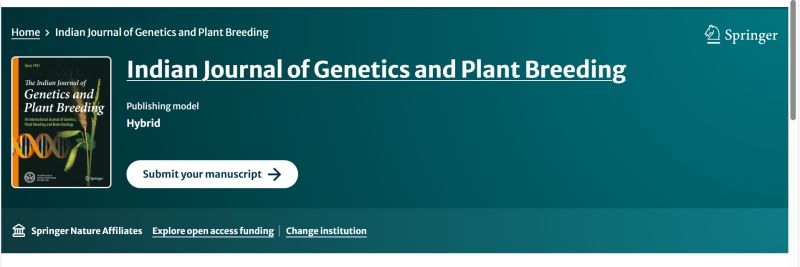 Indian  Journal of Genetics and Plant Breeding